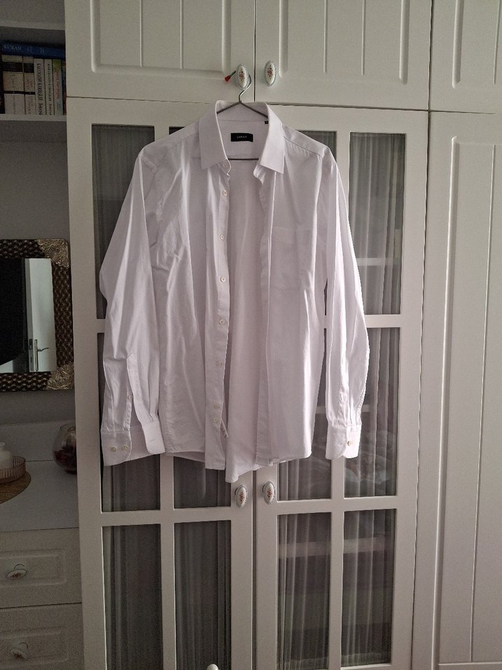 SARAR Beyaz Regular Fit Minimalist Erkek Gömlek - Görsel 2