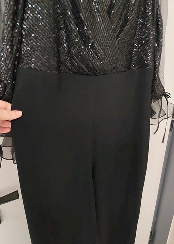 Uzun Siyah Gotik Kadın Tulum - Görsel 8