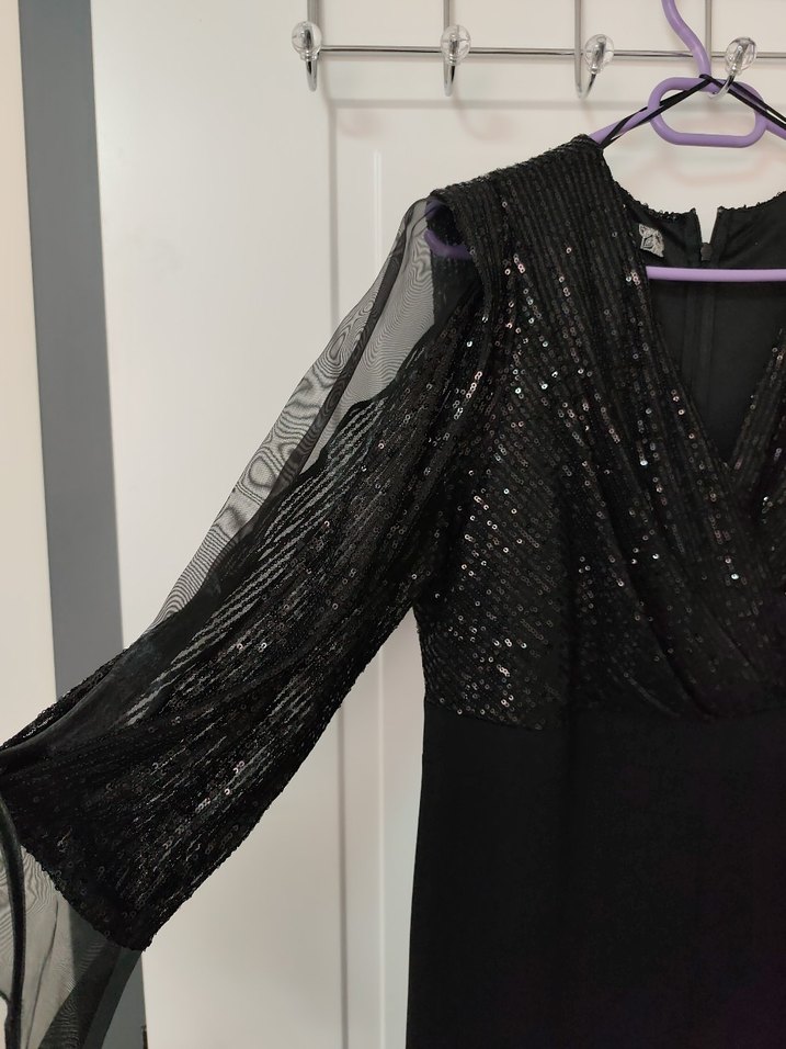 Uzun Siyah Gotik Kadın Tulum - Görsel 3