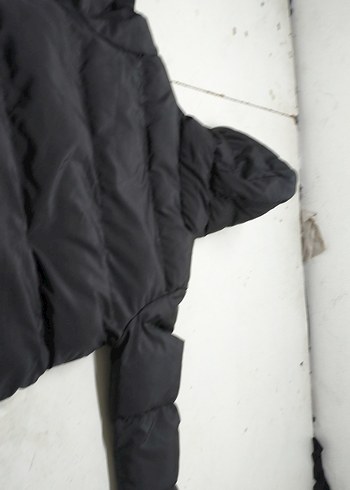 Siyah Fermuarlı Kadın Kışlık şişme Mont - Görsel 2