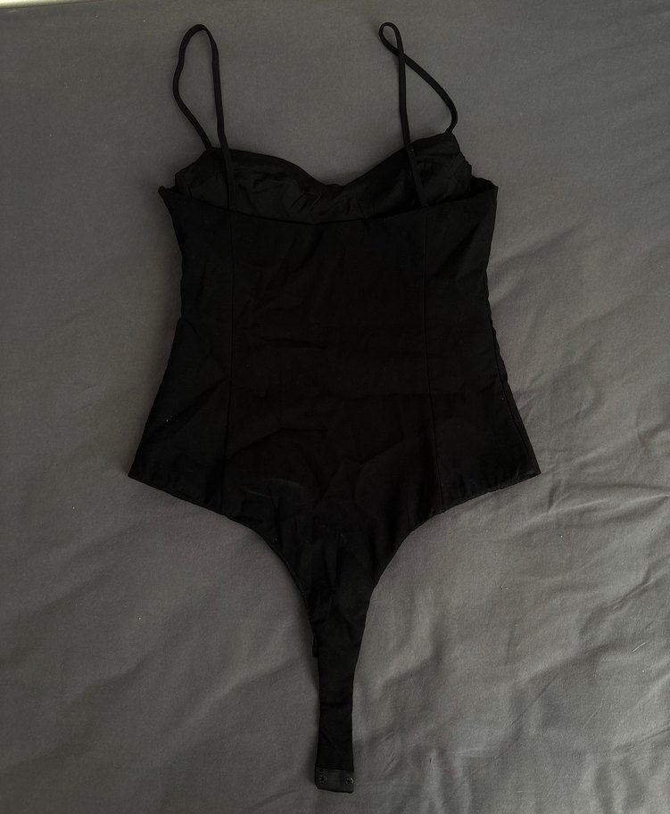 Siyah İnce Askılı Bustiyer - Görsel 4