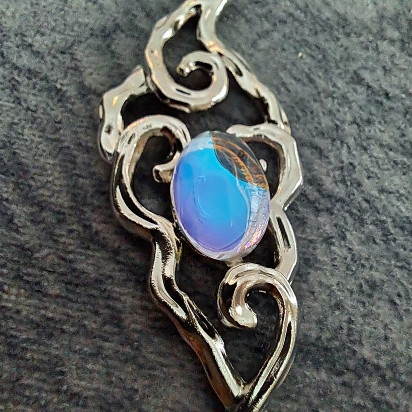 Mavi Taşlı Bohem Metal Saç Tokası - Görsel 2