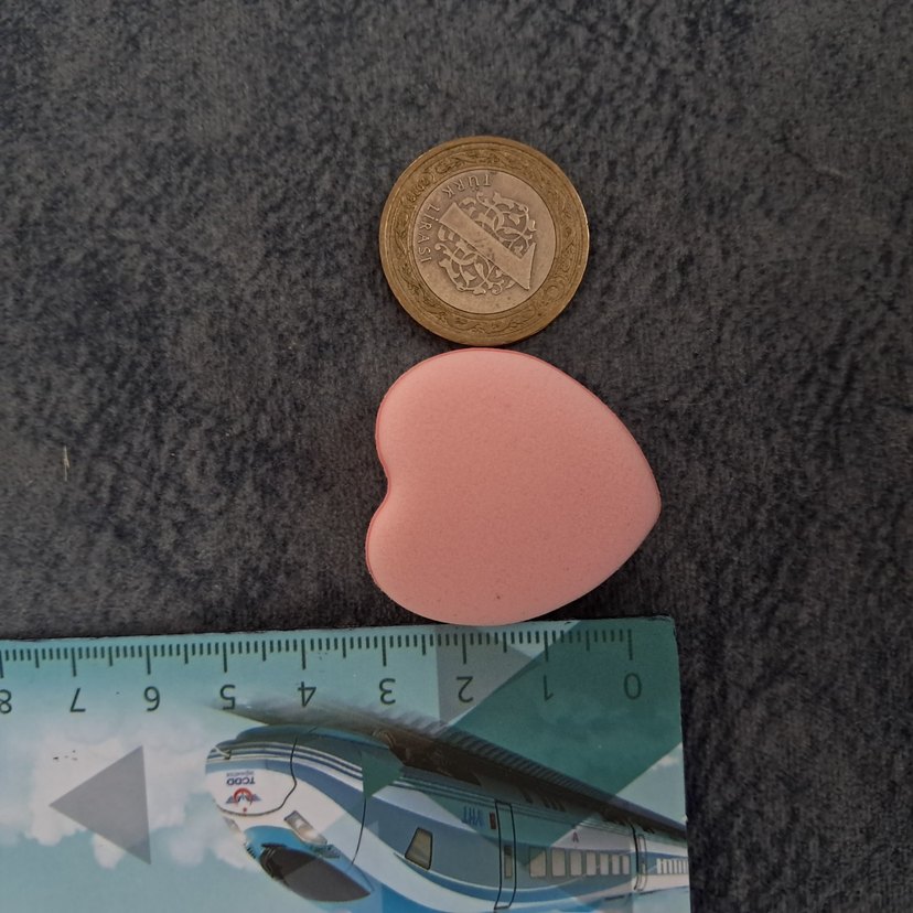 Pastel Pembe Parmak boy Makyaj Süngeri - Görsel 4