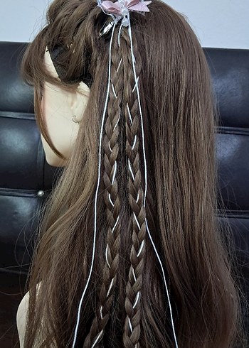 İkili İnci Detaylı Bej Fiyonk Toka - Görsel 2