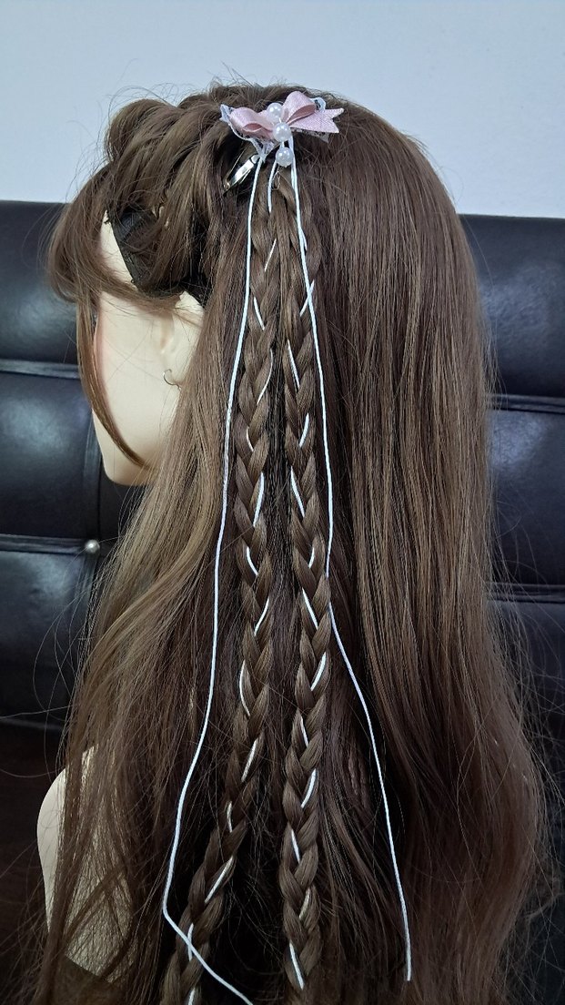 İkili İnci Detaylı Bej Fiyonk Toka - Görsel 2