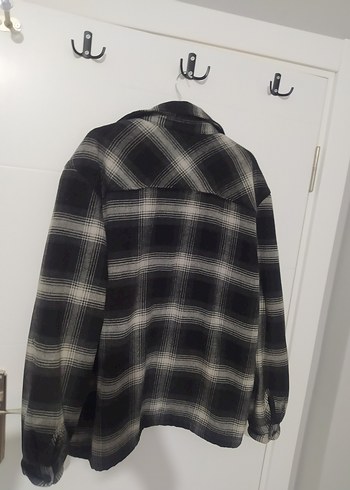 Gri Ekose Desenli Erkek Gömlek Ceket - Görsel 2