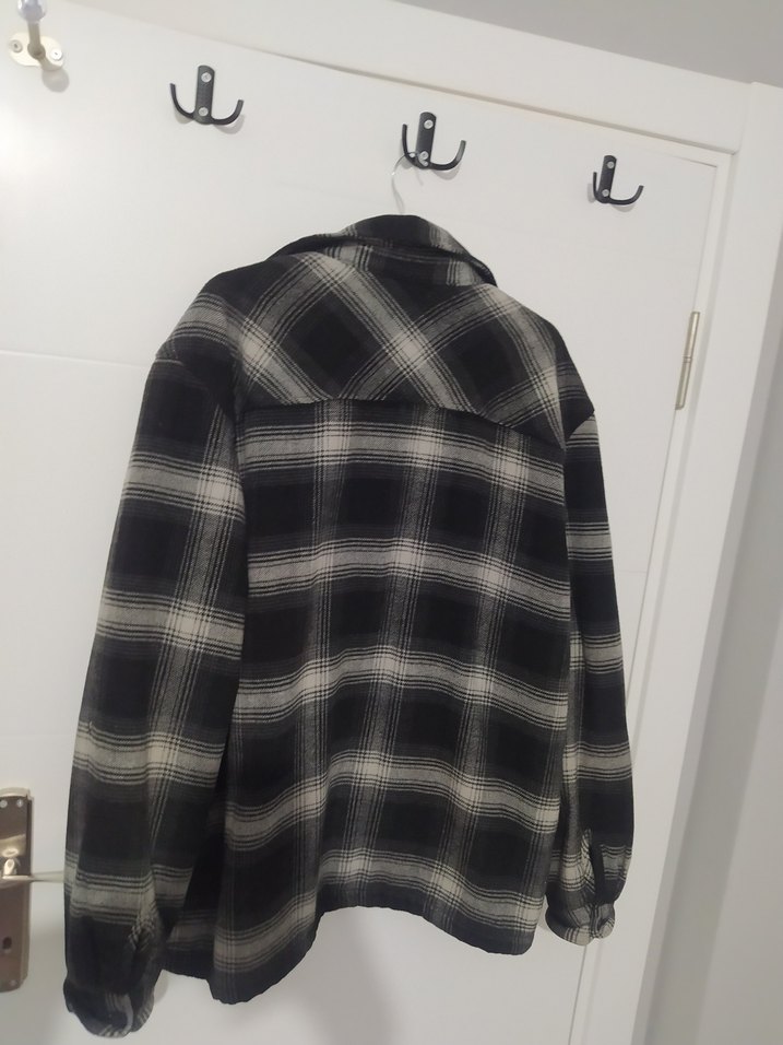 Gri Ekose Desenli Erkek Gömlek Ceket - Görsel 2