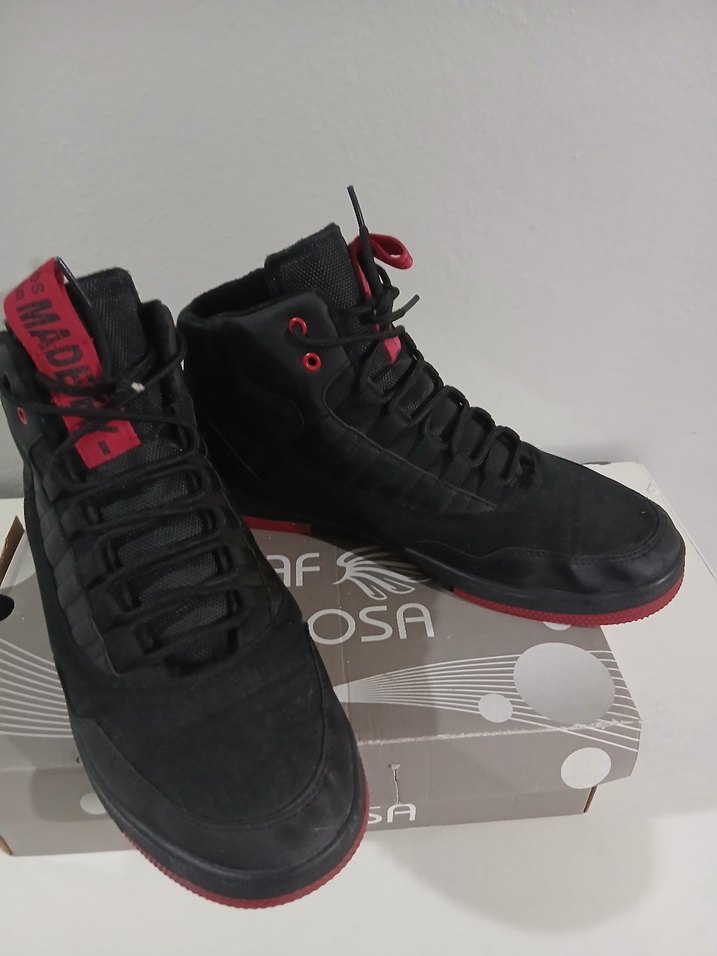 Siyah Kırmızı Bağcıklı spor erkek bot - Görsel 2