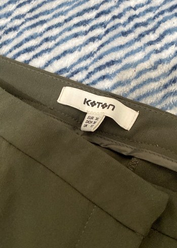 Kadın  Kotob Haki Kumaş Pantolon  Regular Fit - Görsel 3