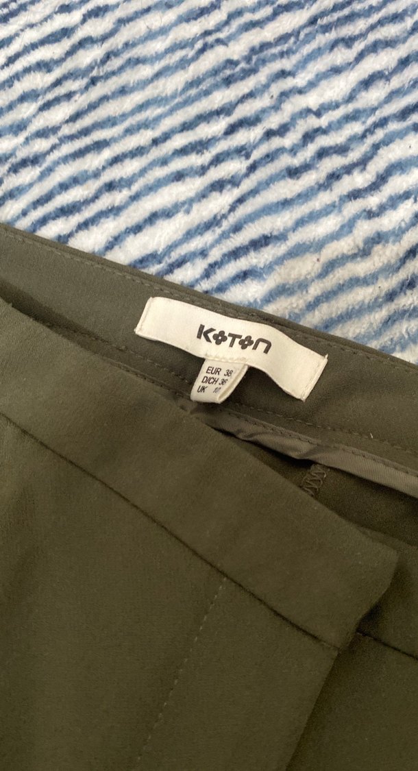 Kadın  Kotob Haki Kumaş Pantolon  Regular Fit - Görsel 3