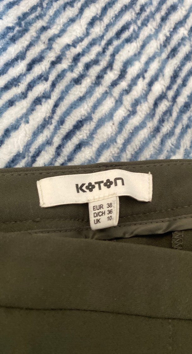 Kadın  Kotob Haki Kumaş Pantolon  Regular Fit - Görsel 4