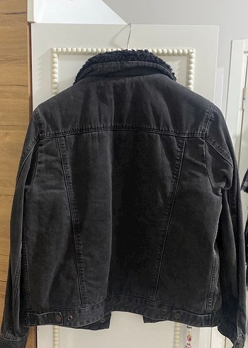 Kadın vintage siyah Kot ceket - Görsel 4