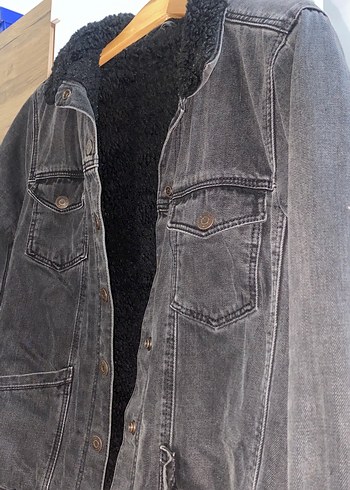 Kadın vintage siyah Kot ceket - Görsel 7