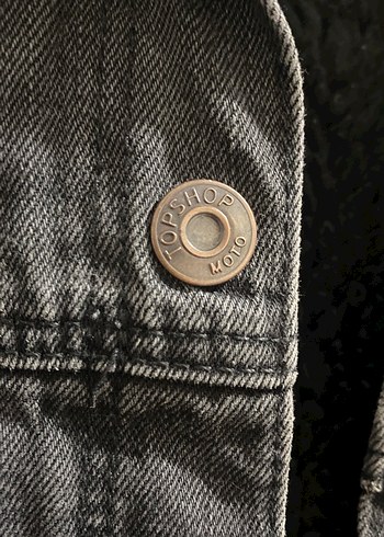 Kadın vintage siyah Kot ceket - Görsel 2