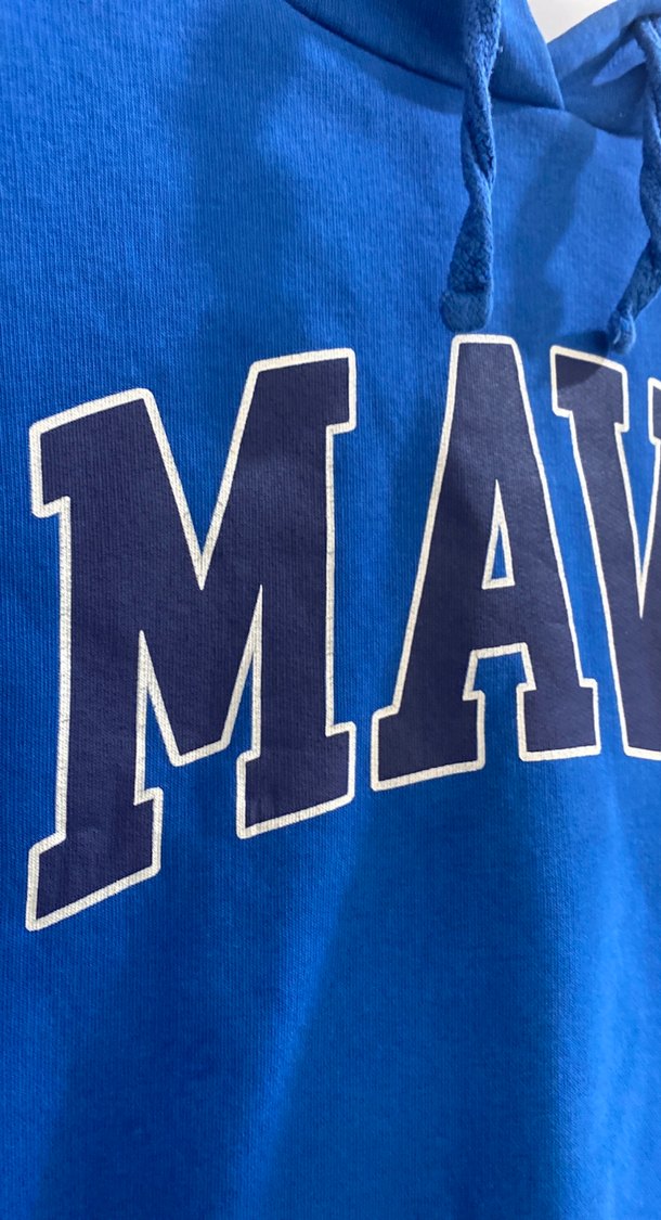 Mavi Kapüşonlu Kadın Sweatshirt - Görsel 4