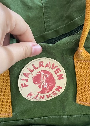 Yeşil Süet Sırt Çantası, Tokalı, Baskılı - Görsel 4