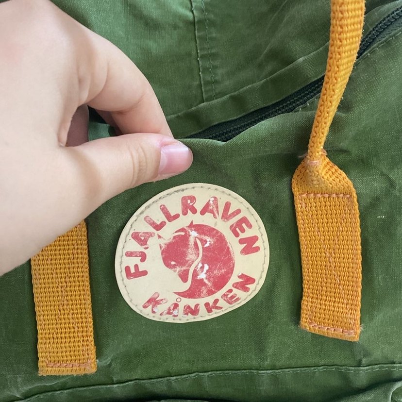 Yeşil Süet Sırt Çantası, Tokalı, Baskılı - Görsel 4