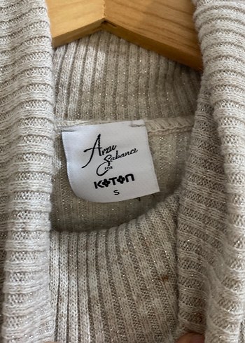 KOTON Bej Balıkçı Yaka Kadın Triko Kazak - Görsel 5