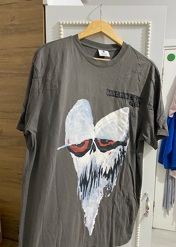 Gri Baskılı Unisex Tişört - Görsel 6