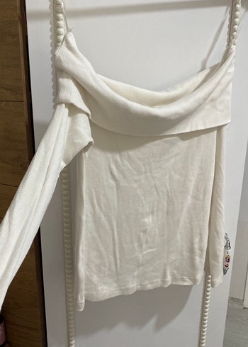 Beyaz Madonna Yaka bluz - Görsel 2