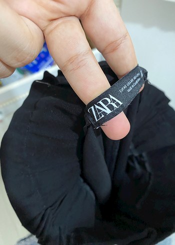 Siyah Zara Kemerli Rahat Kesim Kadın Pantolon - Görsel 7