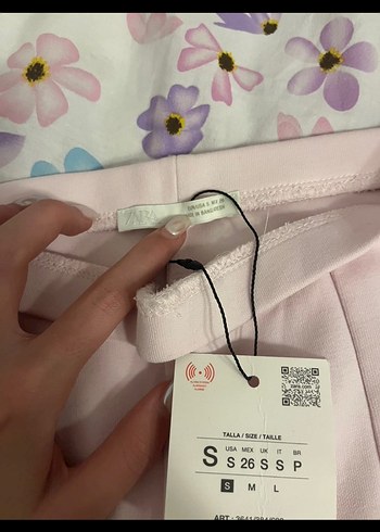 Pembe Midi Kumaş Kadın Pantolon - Görsel 3