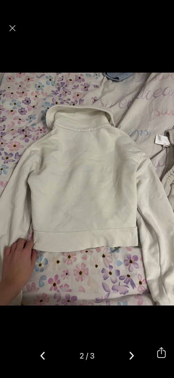 Beyaz Fermuarlı Kadın Midi Ceket - Görsel 2