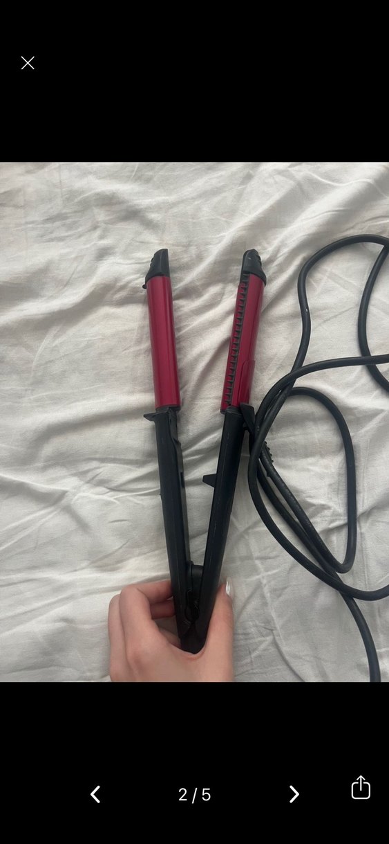 Kırmızı Saç Şekillendirici Maşa - Görsel 2