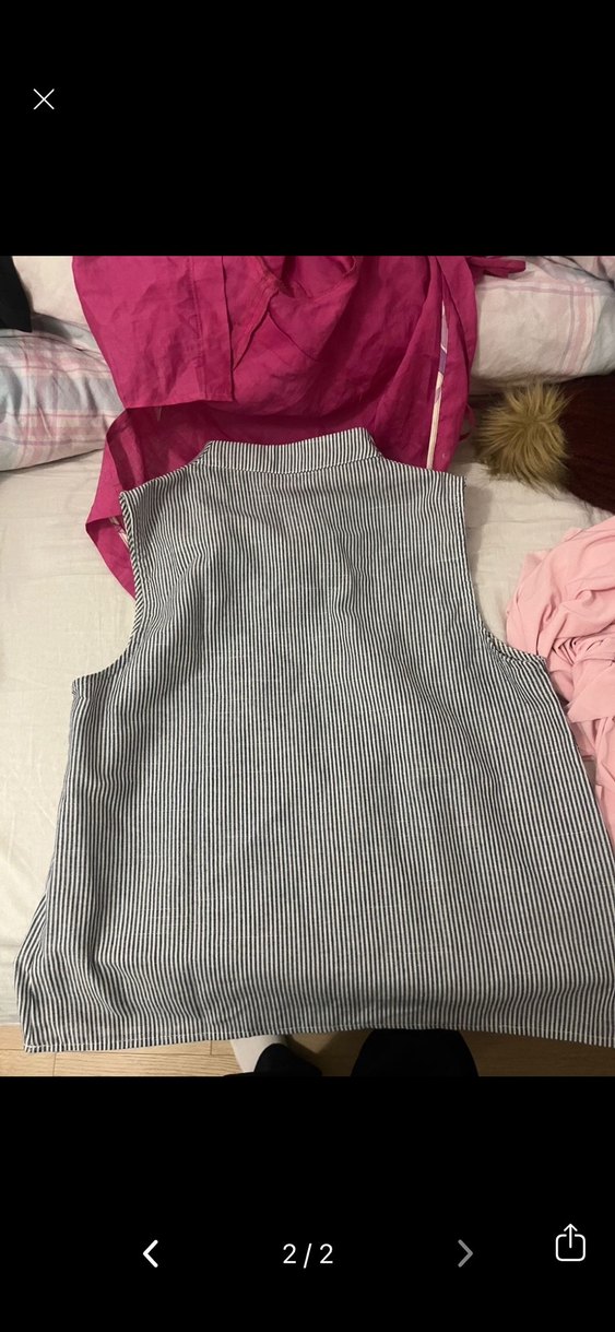 Gri V Yaka Kolsuz Kadın Gömlek - Görsel 2