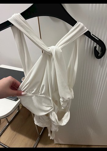 Beyaz Mini Street Style Bralet - Görsel 3