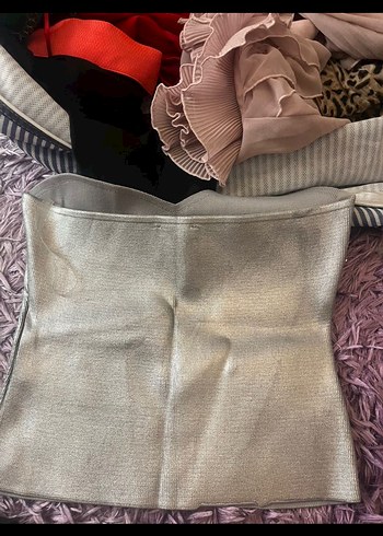 Gri Straplez Mini Büstiyer - Görsel 2