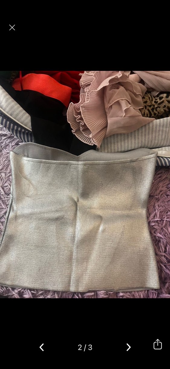 Gri Straplez Mini Büstiyer - Görsel 2