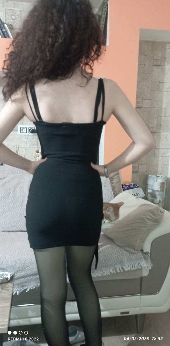 Siyah mini Elbise - Görsel 3