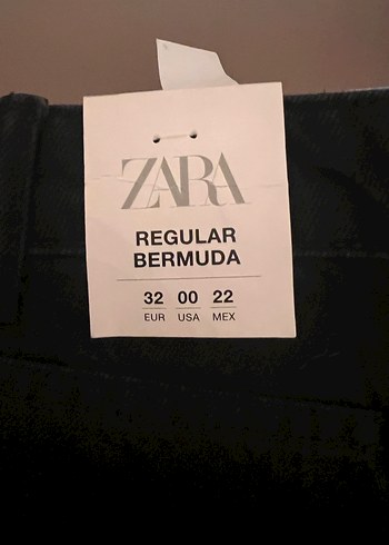 Zara XS Siyah Mini Denim Şort - Görsel 6