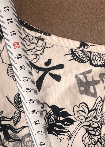 BERSHKA S  Desenli Midi askılı Elbise - Görsel 6