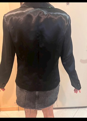 Siyah M/L ışıl ışıl  Kadın Blazer Ceket - Görsel 2