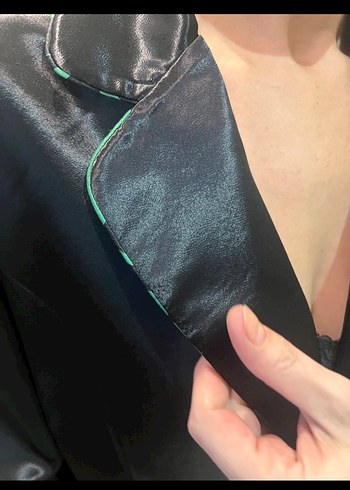 Siyah M/L ışıl ışıl  Kadın Blazer Ceket - Görsel 3