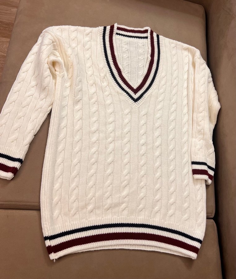 KOTON S/M/L V yaka triko OVERSİZE Ekru - Görsel 4