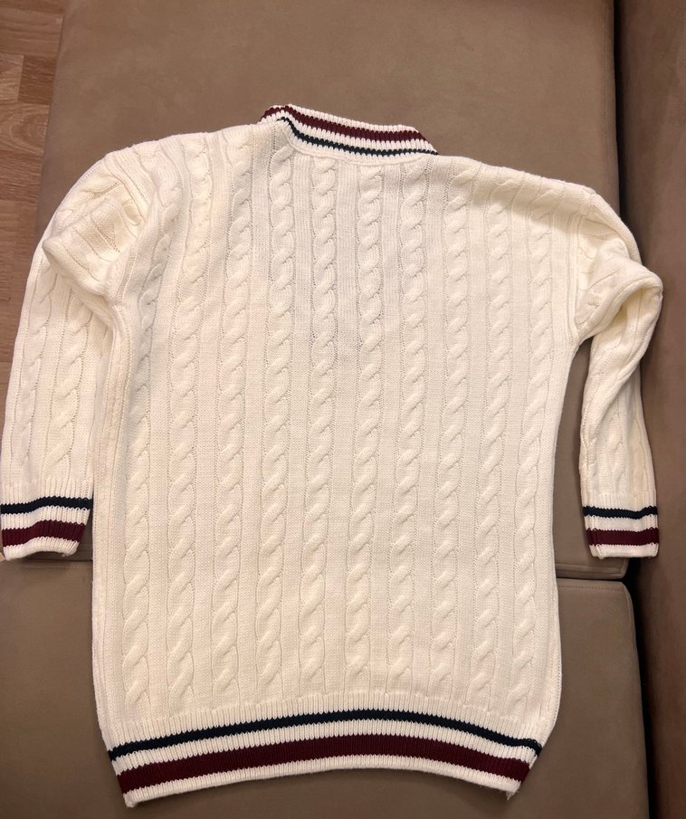 KOTON S/M/L V yaka triko OVERSİZE Ekru - Görsel 5