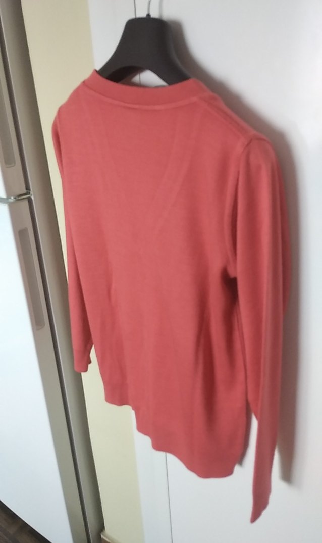 Kadın Kırmızı Düğmeli Uzun Kollu Hırka - Görsel 5