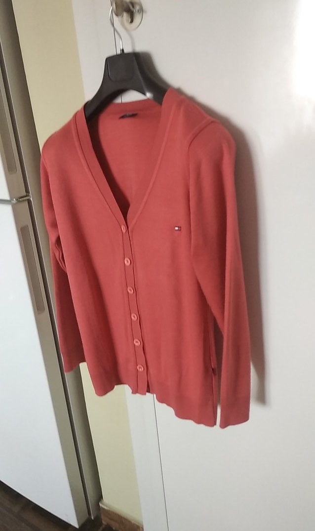 Kadın Kırmızı Düğmeli Uzun Kollu Hırka - Görsel 4