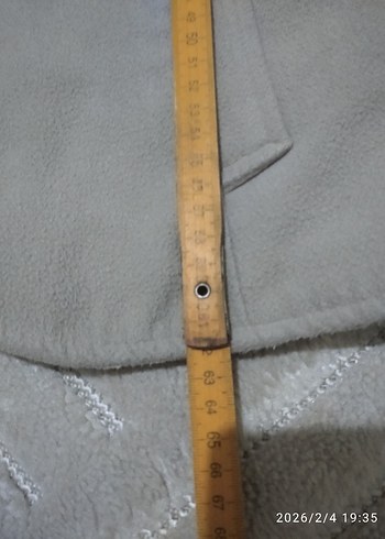 Bej Düğmeli Kısa Kadın Kaban - Görsel 11