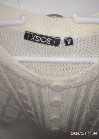 Beyaz Kısa Kollu Örgü Triko Elbise - Görsel 2