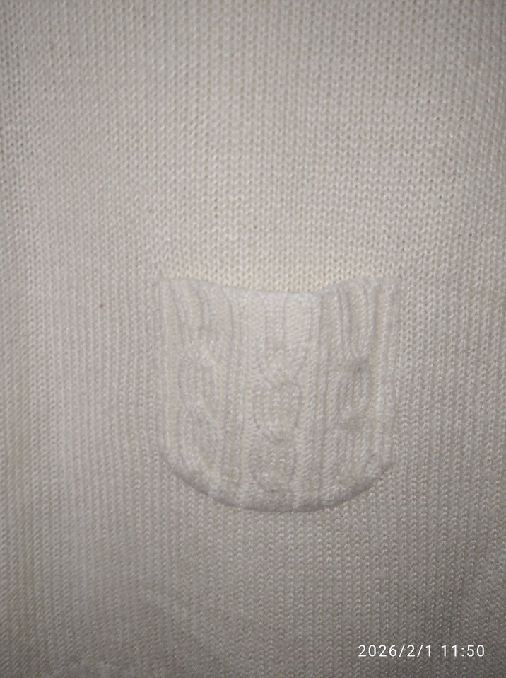 Beyaz Kısa Kollu Örgü Triko Elbise - Görsel 4