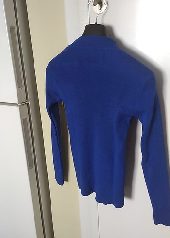 V Yaka Lacivert Kadın Triko - Görsel 3