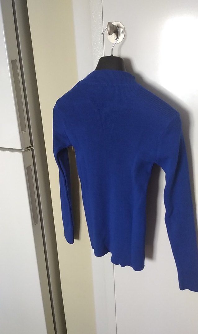 V Yaka Lacivert Kadın Triko - Görsel 3