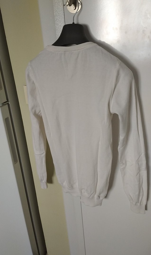 Kadın Beyaz Pamuklu Uzun Kollu kazak - Görsel 4