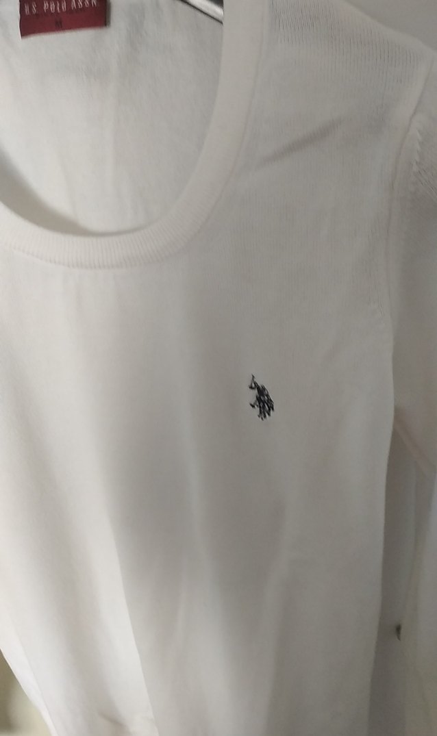 Kadın Beyaz Pamuklu Uzun Kollu kazak - Görsel 3