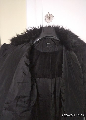 Siyah Kürklü Biker Kadın Ceket - Görsel 5