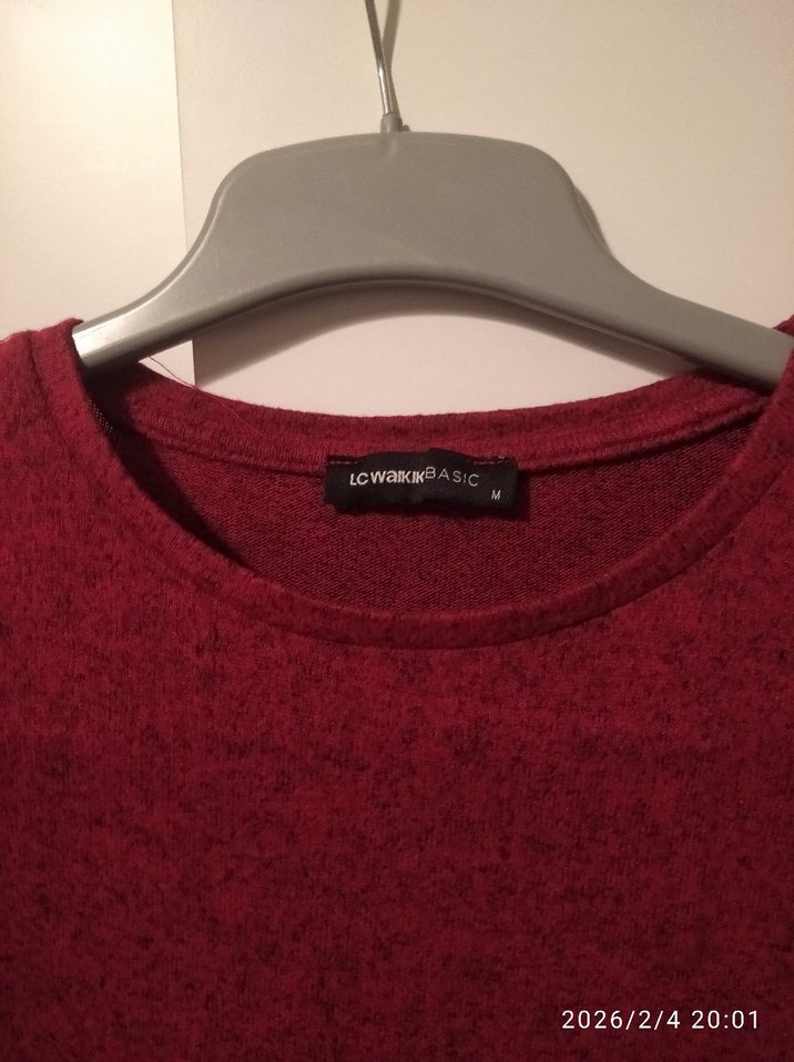 LC Waikiki Bordo Uzun Kollu Kadın Kazak - Görsel 2